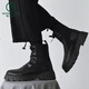 Holzspecker 2025 Martin Boots Britische neue Arbeitsstiefel gestrickt Oberflächenfliege mit mittlerem und hohen oberen Herrenschuhen atmungsaktiv