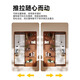 Dexu wall-mounted full-body mirror wall-mounted wall dressing mirror hidden push-pull makeup mirror porch hole board storage clothes hanging mirror walnut color 40*140cm ultra-clear skin* safe and explosion-proof