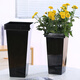 
Lümkexing flower bucket large black square mouth flower container flower shop household large diameter flower arrangement rose lily bucket 6193