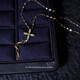 Feiyu Italian light luxury jewelry 925 sterling silver K gold-plated cross pendant tassel Y-shaped necklace clavicle chain necklace tassel necklace