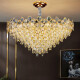 2025 suitable for crystal living room chandeliers 2025 new luxury high-end villa master bedroom lamp meal 6195 chandeliers - round diameter 80cm living room
