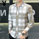 
Playboy (PLAYBOY) summer new ice silk long-sleeved shirt men's plaid casual shirt top thin sun protection jacket trendy inch clothes Flagship official boutique] apricot color [long sleeve] 719 L 105-119Jin [Jin equals 0.5 kg]