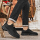 Bull Family Men's Shoes Summer Casual Leather Shoes Low Top Breathable Martin Boots Retro Old Hollow Workwear Shoes Men