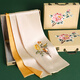 Hangzhou Silk Road Su-embroidered silk scarf silk women spring and summer mulberry silk scarf shawl mother birthday gift Mother's day peony golden
