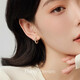 DAISY DREAM micro-embedded winding earrings plain hoop earrings for women 2025 new hot style light luxury high-end earrings niche temperament earrings gold micro-embedded plain hoop earrings
