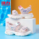 Huili Children's Shoes Girls Sandals 2025 Summer New Sweet Girl Princess Shoes Children's Anti-Slip Soft Sole Beach Shoes Pink (1315) 29 Inner length is about 18.3cm