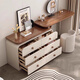 Naihe 2025 new style bedroom medieval cream style dressing table simple modern walnut drawer cabinet integrated solid wood dressing table walnut 120 dressing table + six drawer cabinet (without mirror)