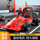 京严选儿童卡丁车电动可漂移F1玩具汽车可坐小孩大人亲子车遥控四轮童车 【黄橙色】建议3岁以上 双驱+可漂移+遥控+360度漂移