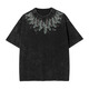 Xingsuyao (xingsuyao) washing and old pure cotton short-sleeved T-shirt men's summer trendy brand casual loose American heavyweight T-shirt printed top [Hot sale] X1479-Black 4XL