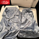 Langsha Ice Silk Pajamas Summer Men's Teen Short Sleeve Cardigan Home Suit Thin Summer 2025 New Set 673 Jacquard Black GG Black 3XL