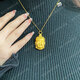 Shaoyu's new 5G ancient gold pendant for women, gold-plated silver, natal year Buddha head pendant, hand-engraved Chinese style jewelry, BJ486 small Buddha head pendant, weighing about 10g