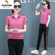 Woodpecker Sportswear Set para mujeres Summer 2025 NUEVA MANGA CORTA CORRIENTE CORPIA PURO SET DOS PIEZAS SET RED 9906 2XL recomendado 125-140Jin [Jin es igual a 0.5 kg]