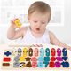 He Jiagong Children's Toys Digital Puzzle Building Blocks Early Education Education Assembling 0 Montessori 1-2 and a half years old 3 boys and girls baby pairing board + harsh piano + twist insect