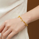 
Liufu Jewelry is full of money and lots of copper coin pendant gold bracelet shattered ice gold bead bracelet priced L19G0002DS 10.26 grams (including labor cost 1,047 yuan)