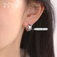 Shengshi Qiyuan platinum earrings pt950 genuine platinum earhook earrings earrings earrings platinum earrings small fragrant diamond pattern earrings 3.4-3.6g (pair)