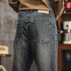 Collection de jeans légendaires pour Cougars, Jeans de neuf points de couleur primaire, pantalon décontracté à cône lâche pour hommes, denim bleu 12342 31