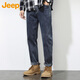 Jeep (Jeep) Amerikanische High-End-Jeans für Männer losen geradeausschnitte Trends Sommer 2025 neue lässige lange Hosen für Männer 6621 Schwarzer Jeep [Counter Elecine] 28 Empfohlen 90-105Jin [Jin entspricht 0,5 kg]
