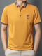 Olj Luxusmarke Herren Sommer New Polo Shirt Herren kurzärmeligte Revers-T-Shirt gestickt modisch Casual Herren Top Marine Blue M.