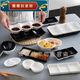 Baichunbao Hotpot приправляя блюдо отдельное блюдо для закуски для барбекю для погружения блюдо для блюда вкусовую тарелку с двойной прямой посудой пластиковая три сетки SG3879 (белый) 0 дюйм