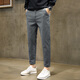 Holzspecker-Freizeithosen für Männer 2025 Neues Sommergeschäft Neun-Punkte Straight Stretch Slim Fit Vielseitige Hose 1502 Grau 32