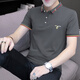 森马（Semir）集团旗下翻领男士短袖t恤绣花新款带领子帅气修身半袖夏天薄款 sk5012白色 M