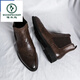 Woodpecker Martin Boots Herren Frühling und Sommer 2025 Neues modisches All-Match-Slip High Top-Schuhe Herrenspitze Zehen Männer Lederschuhe Herrenschuhe Herren schwarz 40