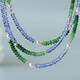 Shaoyu Monet Garden Natural Tsavorite Tanzanite Japanese Akoya Pearl Necklace Bracelet Ready Stock/Pearl Style/Necklace Total Length Approximately 42+5cm