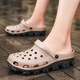 Pecker Chaussures de trous de taille extra taille masculine Sac d'orteil masculin antidérapant Ajout de 47 plus grandes pantoufles 48 Sandales 50 Sandales 51 S9859 Modèle de mise à niveau bleu foncé 39