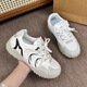 Chaussures féminines de Huili Nouveaux chaussures de randonnée de style respirant léger et polyvalence Chaussures de sport pour femmes blancs / gris / noir 38