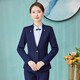 Yuanfeiya Hotel front desk reception work wear Chinese catering waiter formal work wear high-end professional suit suit for women single-piece blue suit L