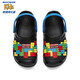 Skecher 2024 summer new style shopping mall same style as children's one-foot kicking hole shoes for boys' beach shoes black/multi-color/BKMT 28.5