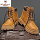 Western Region Camel (Vancamel) High-End-Martin-Stiefel für Männer im Frühjahr und Herbst Britisch-High-Top-High-Top-Tritt große gelbe Stiefel für Männer Outdoor-Sporthöhe-Grau-Main-Bild 41 (255 mm) High-End-Kee-resistente und nicht stinkende Füße