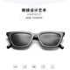Dragon Legend European and American retro white frame cat eye sunglasses women's new style seaside sunscreen eyes square frame round face sunglasses white mirror cloth mirror bag