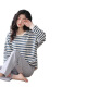 FHHUABD秋冬新款双面睡衣女秋季长袖带胸垫冬季新款休闲可外穿家居服套装 ZH-6227(带胸垫) XL