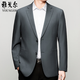 GY雅戈尔西服中年男士商务休闲桑蚕丝单西春秋季免烫薄款西装外套男 6630咖色 S s 165 (100-118斤)