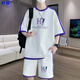
Yuwu high-quality youth summer new sports suit 12-15 year old boys student short-sleeved T-shirt big children ice silk short 9928 beige suit M about 90-110Jin [Jin equals 0.5 kg] can be worn