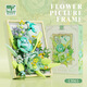 13060 Bausteine versammelten Bausteine Rosen dreidimensionale Fotorahmen Desktop-Ornament Geschenke Meiji 13063 Gold und Lila