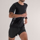 始祖鸟（ARC'TERYX）Arcteryx男士Norvan Downword Logo吸湿排汗短袖T恤X9720 黑色/隐秘灰Black/Solitude X972 S
