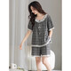 Pajamas de gaze en coton tissé de la marque Yalu pour femmes shorts en coton pur d'été, shorts minces d'été, les femmes peuvent porter un style d'été 12041 noir et blanc M (160 tailles) recommandé de porter du poids 80-100 Jin [Jin est égal à 0,5 kg]
