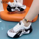 Mr.de shijiazhuang meizu net net respirant pippen papa chaussures sport chaussures confortables chaussures para chaussures de danse 9928 hommes et femmes blancs et gris 38