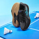 361 Men's and Women's Badminton Shoes Winning PRO Autumn and Winter New Breathable Anti-Slip Training and Competition Sports Shoes Obsidian Black/Living Aqua Blue 40