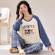 Excellent pyjamas de printemps et d'automne non marqué pour les femmes, la version coréenne en coton pur peut être portée sur les manches longues extérieures à manches mignonnes de grande taille de grande taille et d'automne GXT9928 m (recommandée 75-95jin [Jin est égal à 0,5 kg]))
