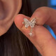 Pure desire pendant ear cuffs without pierced ears butterfly earrings niche ear cuffs for women a pair of butterfly star ear cuffs