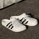 Adidas men's shoes women's shoes autumn new sports shoes Birkenstock shoes outdoor hole shoes beach slippers JH9849/Gray white/Black 42