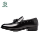 Specht Mattanzug Herren Lederschuhe Herren flacher Glanz formeller Kleidung Jugendspitze