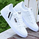 Pangdonglai Brand Broken-Size Men's Shoes Summer Mesh transpirable 2025 Nuevos zapatos deportivos informales zapatos de mesa para hombres zapatos blancos versátiles 733 White and Black_Mesh Avistable 37