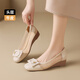 ZHR Capa de la cabeza Caquero zapatos individuales para mujeres Mesh zapatos de cuña transpirables