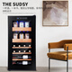 Curtis (KEDISI) air-cooled compressor red wine cabinet constant temperature household tea cabinet wine cellar small ice bar box tea refrigerated cabinet stainless steel rack hanging cup + 1.26 meters high