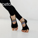 Toesox yoga socks non-slip rubber Pilates sports five-toe socks Mia series black ribbon S (size 34~38)
