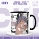 Puban Mingchao Zanni Xiakong Cup Peripheral Anime 2D Game Peripheral Water Cup [Weiße Hand] DR6198 Exquisite Tasse [Single Cup + Löffel + Tasse Deckel]